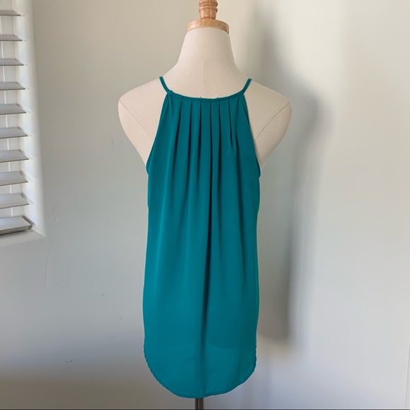 Teal halter top | Lush | size large - Picture 3 of 4
